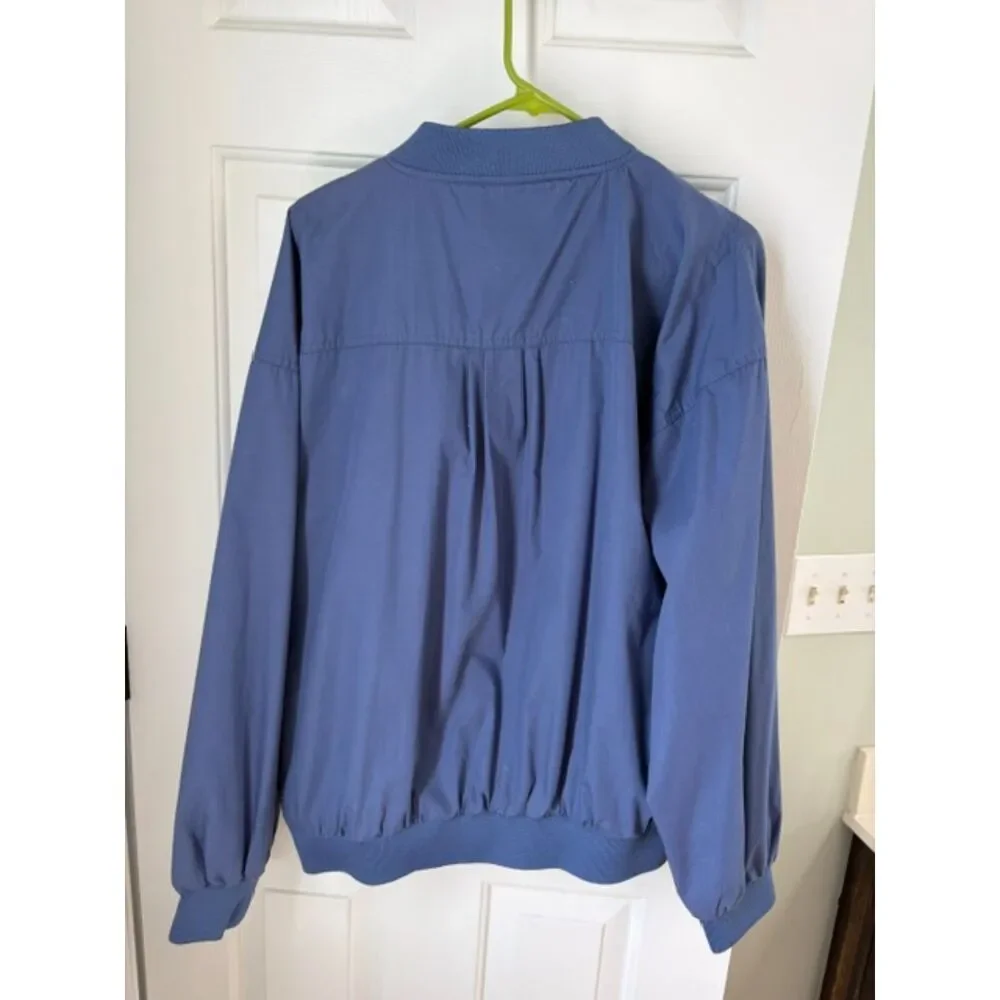 Haband's Gold Coast Men's Vintage Blue Bomber Jacket Size Large